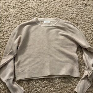 Pink Rose Women's Light Beige Ribbed Sweater
